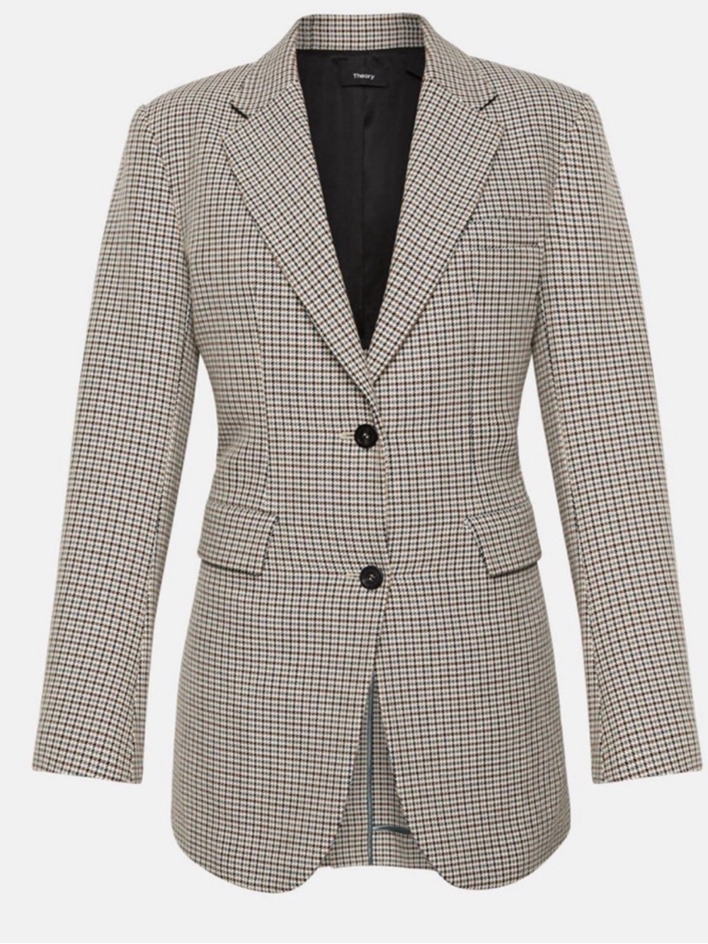 Nwot Theory Houndstooth plaid Single-Breasted Blazer sz 4